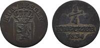Hessen-Kassel Cu 1/4 Kreuzer Wilhelm II. 1821-1847 -