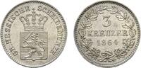 Hessen-Darmstadt 3 Kreuzer Ludwig III. 1848-1877 -