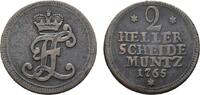 Hessen-Kassel Cu 2 Heller Friedrich II. 1760-1785 -
