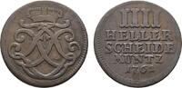 Hessen-Kassel Cu 4 Heller Friedrich II. 1760-1785 -