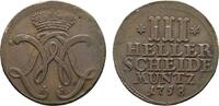 Hessen-Kassel Cu 3 Heller Wilhelm VIII. 1751-1760 -