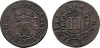 Waldeck Cu 2 Pfennig Karl August Friedrich 1728-1763 -