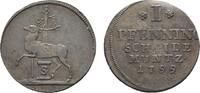 Stolberg-Stolberg Cu Pfennig Carl Ludwig und Heinrich Christian Friedrich 1768-1810 -