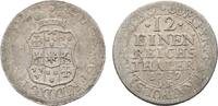 1/12 Taler 1737 IB Arolsen Waldeck Karl August Friedrich 1728-1763 Kl. Prägeschwäche, sehr schön