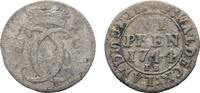 6 Pfennig 1744 IB Arolsen Waldeck Karl August Friedrich 1728-1763 Schön - sehr schön
