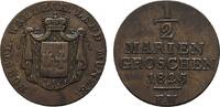 Waldeck Cu 1/2 Mariengroschen Georg Heinrich 1813-1845 -