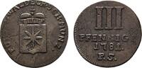 Waldeck Cu 3 Pfennig Friedrich 1763-1812 -