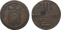 Waldeck Cu 3 Pfennig Friedrich 1763-1812 -