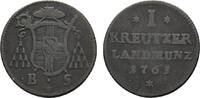 Cu Kreuzer 1765 Speyer, Bistum Franz Christoph Freiherr von Hutten zu Stolzenberg 1743-1770 Fast sehr schön