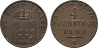 Brandenburg-Preußen Cu 4 Pfennig Wilhelm I. 1861-1888 -