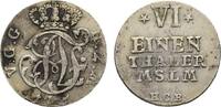 Mecklenburg-Strelitz 1/6 Taler Adolph Friedrich IV. 1752-1794 -