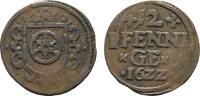 Erfurt, Stadt Kipper Cu 12 Pfennig -
