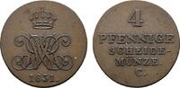Braunschweig-Calenberg-Hannover Cu 4 Pfennig Wilhelm IV. 1830-1837 -