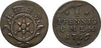 Mainz, Erzbistum Cu Pfennig Emmerich Joseph von Breitbach-Bürresheim 1763-1774 -