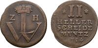 Hessen-Kassel Cu 2 Heller 1754 Wilhelm VIII. 1751-1760 Selten. Kl. Zaine... 18,00 EUR  zzgl. 3,00 EUR Versand