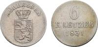 Hessen-Kassel 6 Kreuzer Wilhelm II. und Friedrich Wilhelm 1831-1847 -