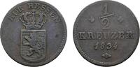 Hessen-Kassel Cu 1/2 Kreuzer 1834 Wilhelm II. 1821-1847 Fast sehr sch&ouml;n 13,00 EUR  zzgl. 3,00 EUR Versand