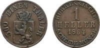 Hessen-Kassel Cu Heller 1864 Friedrich Wilhelm I. 1847-1866 Sehr sch&ouml;n 9,00 EUR  zzgl. 3,00 EUR Versand