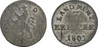 Hessen-Darmstadt 3 Kreuzer 1805 Ludwig X. 1790-1806 Kl. Pr&auml;geschw&auml;che, f... 18,00 EUR  zzgl. 3,00 EUR Versand
