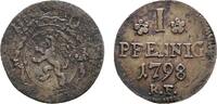 Hessen-Darmstadt Cu Pfennig 1798 RF Ludwig X. 1790-1806 Kl. Schr&ouml;tlingsf... 18,00 EUR  zzgl. 3,00 EUR Versand