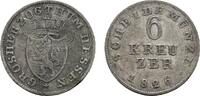 Hessen-Darmstadt 6 Kreuzer 1826 Ludwig I. 1806-1830 Fast sehr sch&ouml;n 9,00 EUR  zzgl. 3,00 EUR Versand
