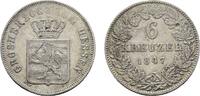 Hessen-Darmstadt 6 Kreuzer 1847 Ludwig II. 1830-1848 Kl. Kratzer, sehr s... 13,00 EUR  zzgl. 3,00 EUR Versand