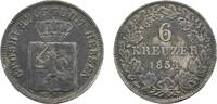 Hessen-Darmstadt 6 Kreuzer 1851 Ludwig III. 1848-1877 Seltener Jahrgang.... 13,00 EUR  zzgl. 3,00 EUR Versand