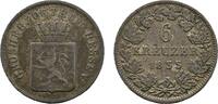 Hessen-Darmstadt 6 Kreuzer 1855 Ludwig III. 1848-1877 Fast sehr sch&ouml;n 13,00 EUR  zzgl. 3,00 EUR Versand