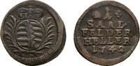 Sachsen-Coburg-Saalfeld Cu Heller 1742 Saalfeld Christian Ernst und Fran... 18,00 EUR  zzgl. 3,00 EUR Versand