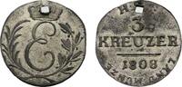 Sachsen-Coburg-Saalfeld 3 Kreuzer 1808 L Ernst 1806-1826 Selten. Gelocht... 18,00 EUR  zzgl. 3,00 EUR Versand