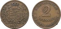 Sachsen-Coburg-Gotha Cu 2 Pfennig 1847 F Ernst II. 1844-1893 Winz. Randf... 4,00 EUR  zzgl. 3,00 EUR Versand