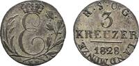 Sachsen-Coburg-Gotha 3 Kreuzer Ernst I. 1826-1844 -