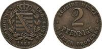 Sachsen-Coburg-Gotha Cu 2 Pfennig Ernst II. 1844-1893 -