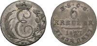 Sachsen-Coburg-Gotha 6 Kreuzer Ernst I. 1826-1844 -