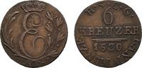 Sachsen-Coburg-Gotha Zeitgenössische Fälschung des 6 Kreuzer Ernst I. 1826-1844 -