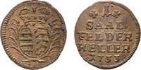 Sachsen-Coburg-Saalfeld Cu Heller Christian Ernst und Franz Josias 1729-1745 -
