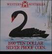 AUSTRALIA, KM# 137 , Silver, 10 Dollars , 1990, Proof, Western Australia. Coin in excellent condition!