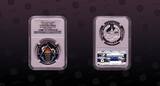 LAOS , KM# 81 , Silver, 5000 Kip, 1998, Proof, Olympics Sydney - Gymnastics. Multicolored. Scarce coin in 5000 Kip denomination.