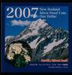 NEW ZEALAND , KM# 232 , Silver, 1 Dollar, 2007, Proof, Aoraki/Mount Cook. Comes with a copy of New Zealand Post Office purchas