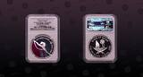 QATAR, KM# 28 , Silver, 10 Riyal, 2006, Proof, 15th Asian Games - Ribbon dancer trailing. Red color. Scarce coin in Superb Gem