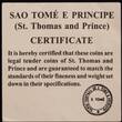 SAINT THOMAS & PRINCE ISLAND , KM# 98 , Silver, 2000 Dobras, 1998, Proof, Millennium - Globe. Shape: Rectangular. Multicolored.