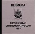 BERMUDA, KM# 55a , Silver, 1 Dollar, 1988, Proof, Railroad. Coin in excellent condition!