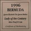 BERMUDA, KM# 127 , Silver, 1 Dollar, 1996, Proof, 1937 Coronation portrait. Coin in excellent condition!