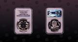 THAILAND, Y# 364 , Silver, 50 Baht , 2000, Proof, Year of the Dragon. Two dragons with pearl hologram. Very hard to get coin. Hi