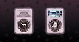 AJMAN , KM# 7 , Silver, 7 œ Riyals, 1970, Proof, Gazelle. NGC Scratch Resistant Holder!