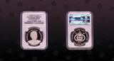 BRUNEI , KM# 30 , Silver, 100 Dollars , 1988, Proof, 20th Anniversary of Coronation. Beautiful golden toning on reverse! Rare co