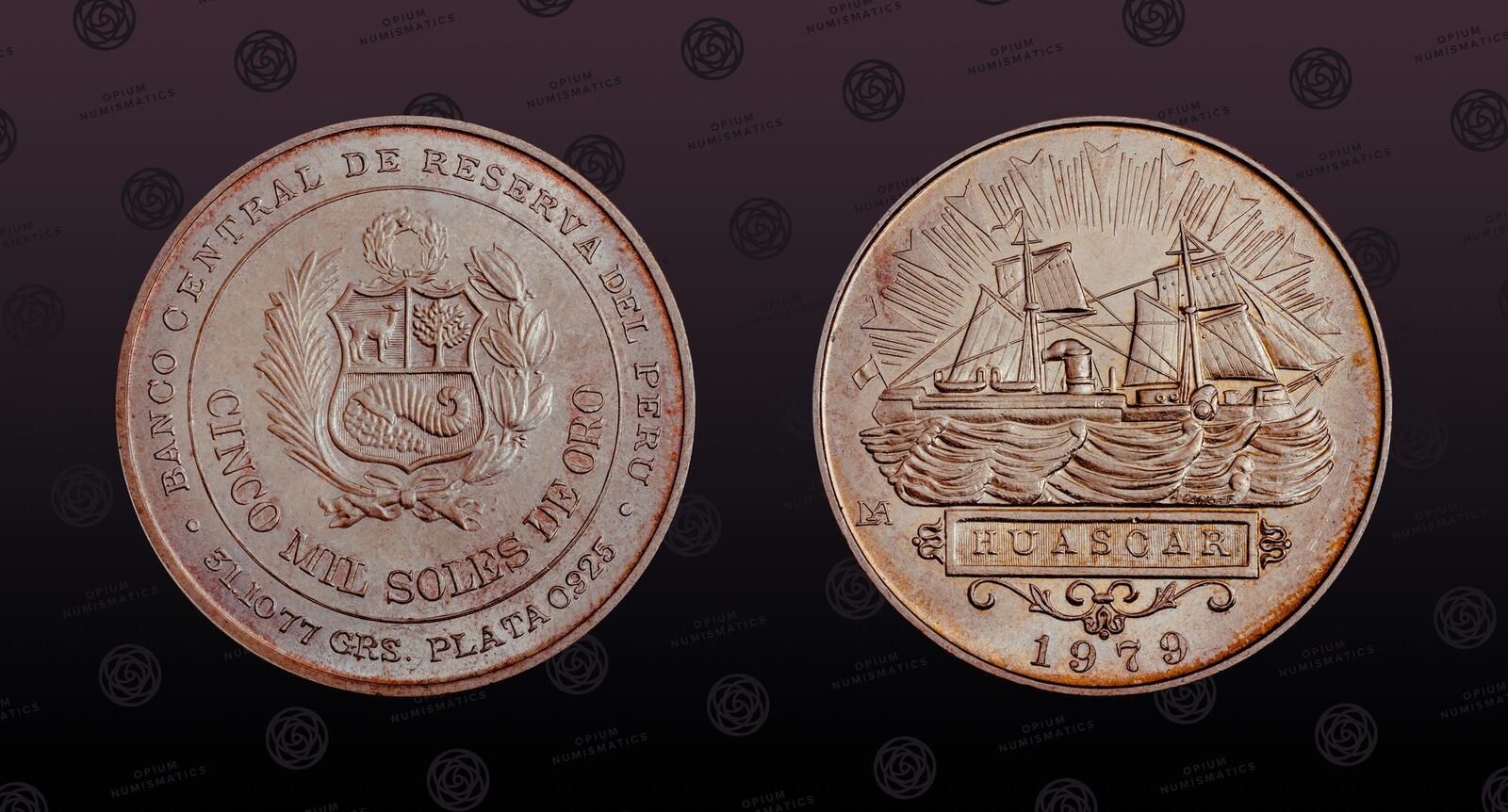 peru-km-276-silver-5000-soles-1979-mint-strike-ship-huascar