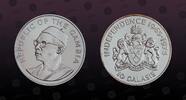 10 Dalasis 1975 GAMBIA GAMBIA, KM# 16a , Silver, 10 Dalasis, 1975, Proof, 10th Anniversary of Independence. Coin in excellent condition! 