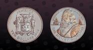 JAMAICA 10 Dollars JAMAICA, KM# 63a , Silver, 10 Dollars, 1974, Proof, Sir Henry Morgan. Coin in excellent condition! -