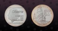 ARUBA , KM# 10 , Silver, 25 Florin, 1992, Proof, Olympics 1992 - Windsurfer. Coin in excellent condition!